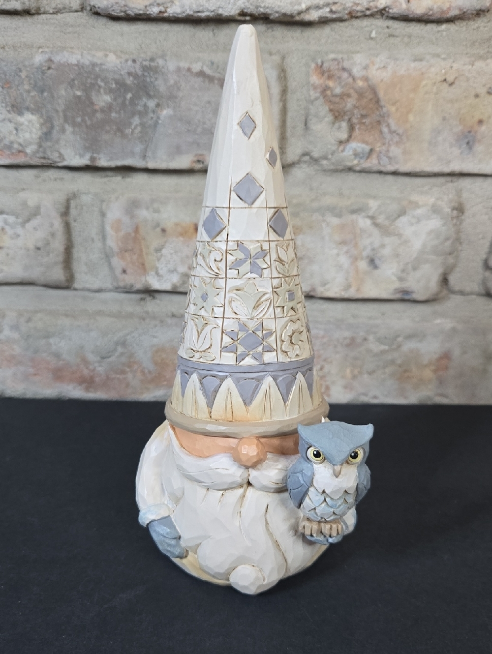 2021 Jim Shore Resin Wisdom in the Woodland Christmas Gnome with Owl